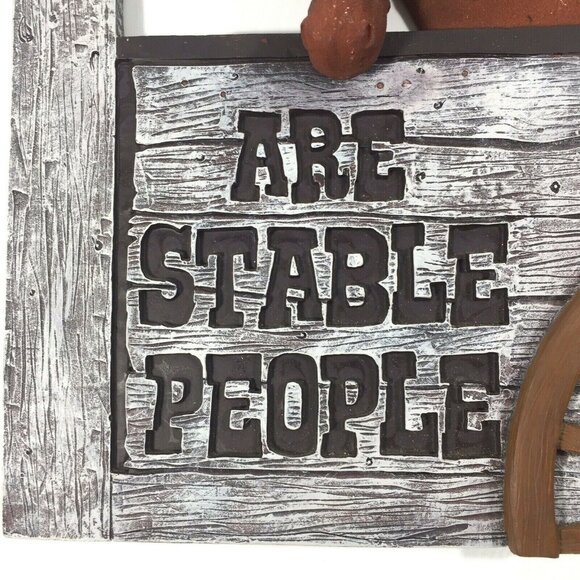 Horse Lovers Are Stable People 3D Wall Art Plaque With Barn Wood Look - Picture 4 of 7